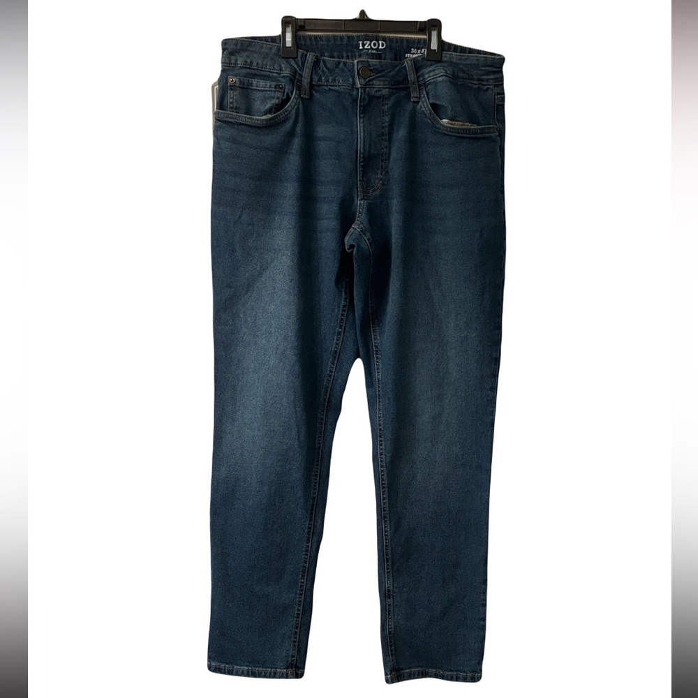 Izod Men's Deep Indigo Straight Jeans